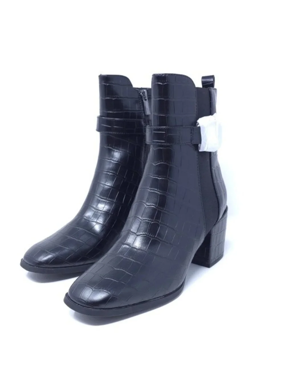 Kenneth Cole Reaction Women's Emerson Fashion Boot, Black Croco, 8M